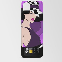 Girl Purple color . Minimalism. Pop art Android Card Case