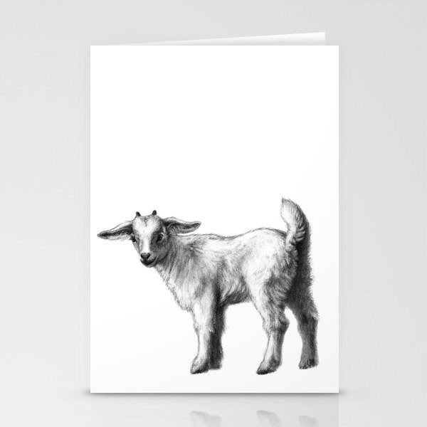 Goat baby G147 Stationery Cards