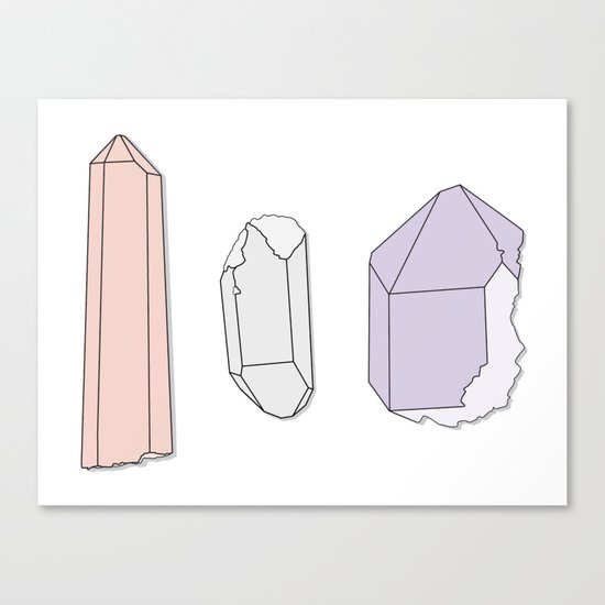 Crystals Trio Canvas Print