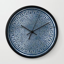 Circular Greek Meander Pattern - Greek Key Ornament Wall Clock