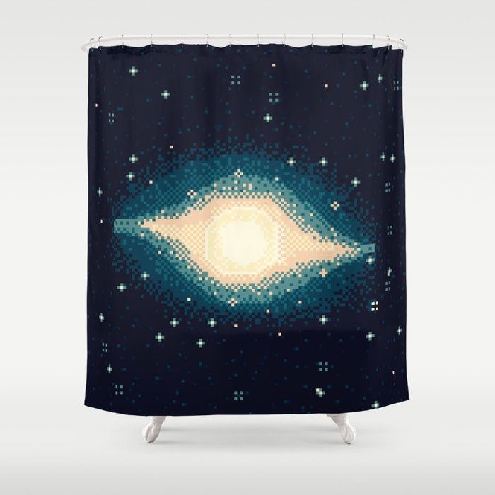 Sombrero Galaxy M104 (8bit) Shower Curtain