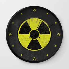 Grunge Radioactive Sign Wall Clock