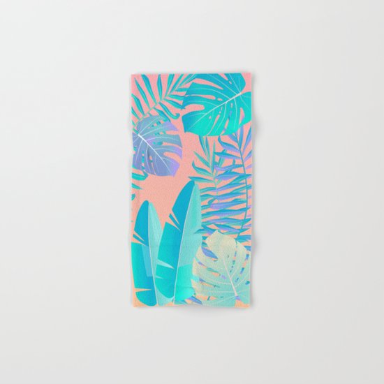 Tropics ( monstera and banana leaf pattern ) Hand & Bath Towel