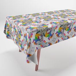  Colorful Rider and Horse Pop Y2K Pinwheel Pattern Tablecloth