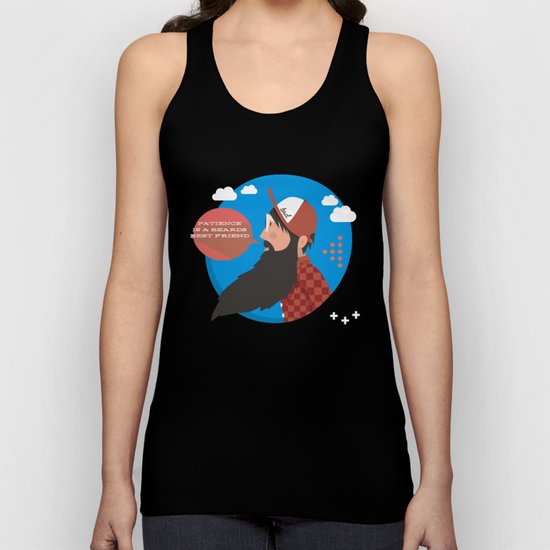 Patience is a beards best friend Unisex Tank Top