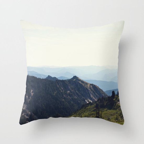 Sunny Mountain Throw Pillow