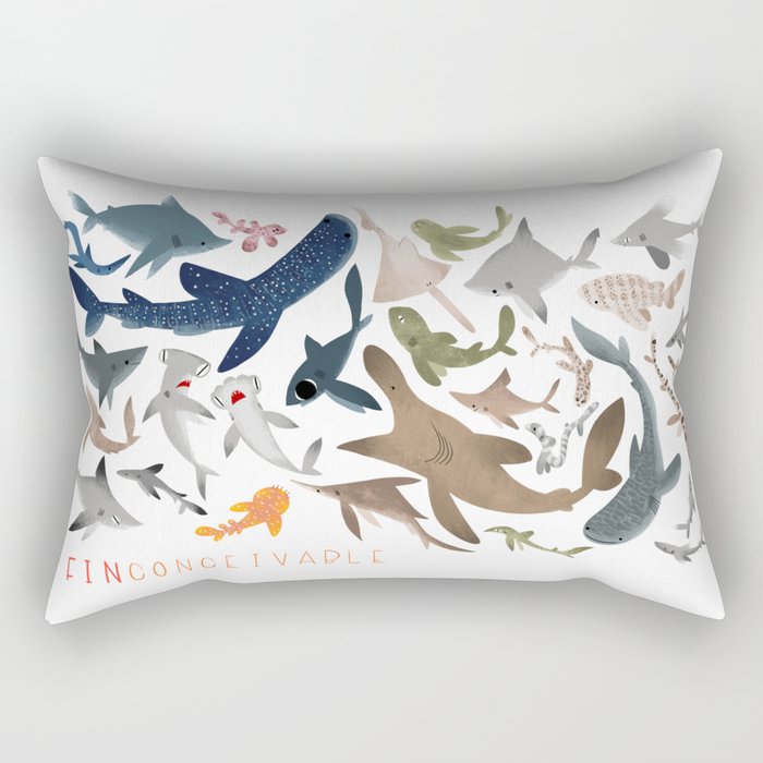 FINconceivable Still "Sharks" Rectangular Pillow