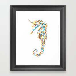 Unicorn Seahorse Framed Art Print