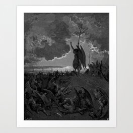 Satan talks to the council of Hell Gustave Dore Art Print