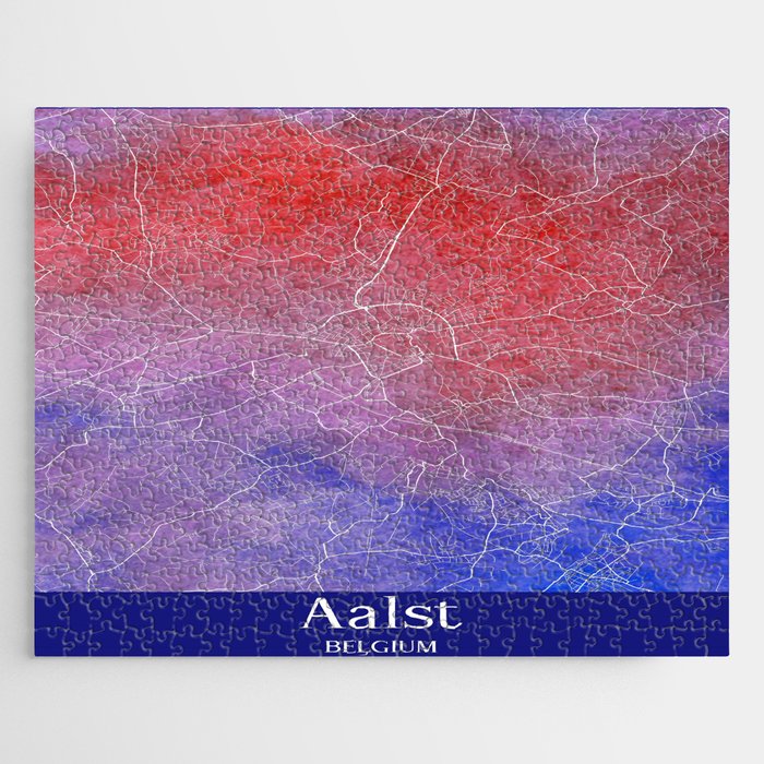 Aalst Watercolor Map Jigsaw Puzzle