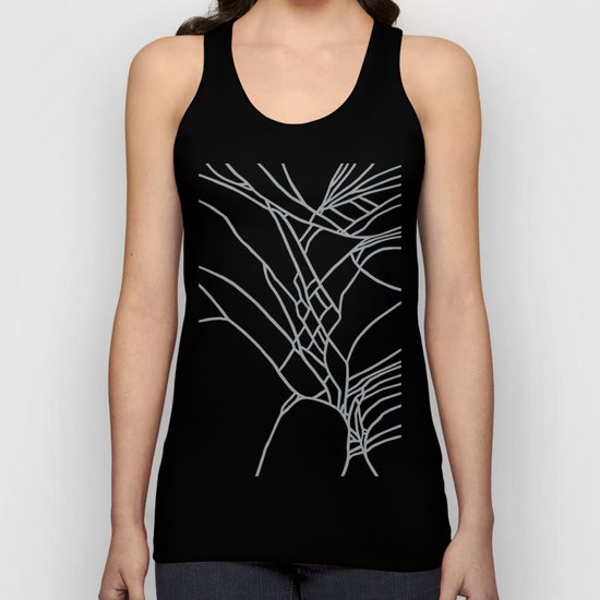 Cracked White on Grey Unisex Tank Top