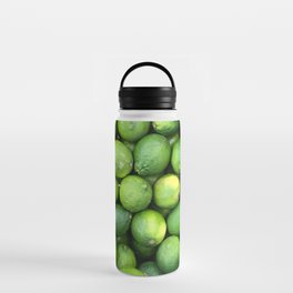 Pile of Limes Fresh Fruit Photograph Water Bottle