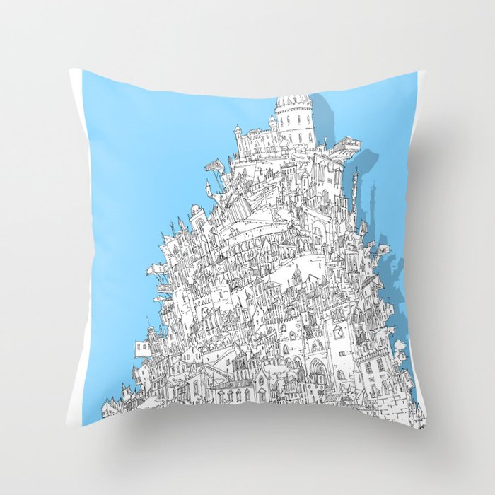 Babel-City Throw Pillow