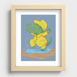 Rainy Crocodile Recessed Framed Print