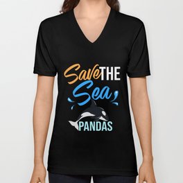 Killer Whale Orca Save The Arctic Ocean V Neck T Shirt
