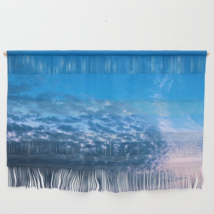 Blue and Pink Clouds Cloudscape Skyscape  Wall Hanging