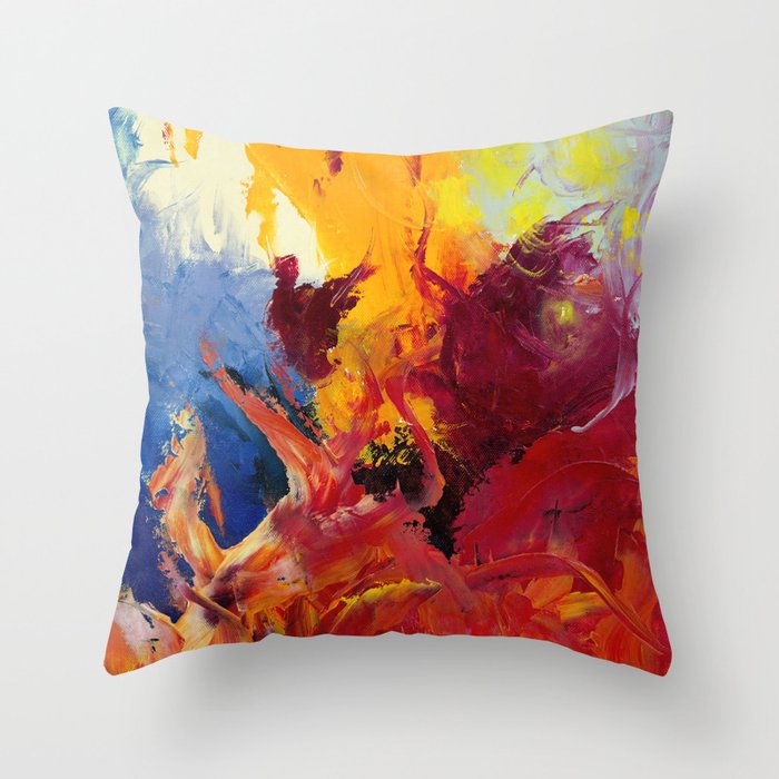 Passion 1 Oil Painting Throw Pillow