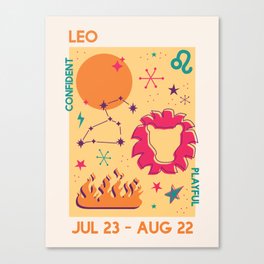 Leo Astrology Canvas Print