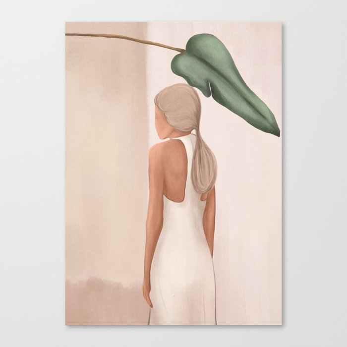 Abstract Woman in a Dress Canvas Print