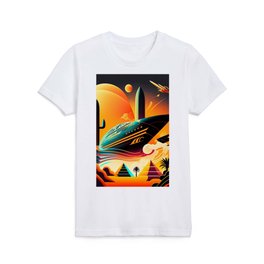 Starship Landing on a Desert Kids T Shirt