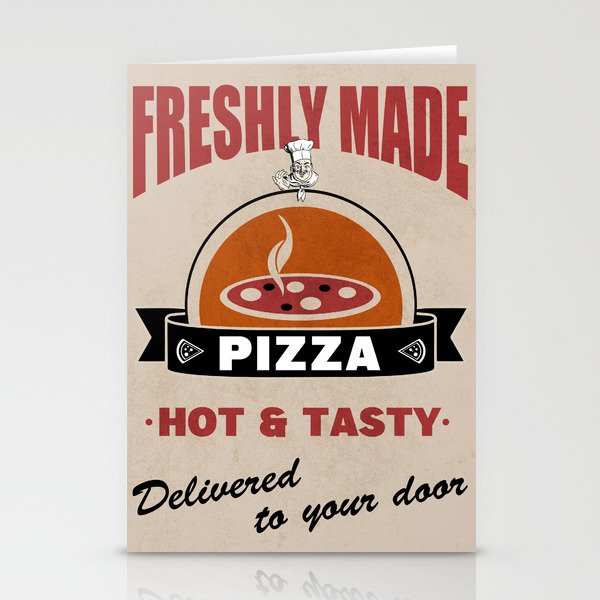 Freshly Made Pizza Stationery Cards