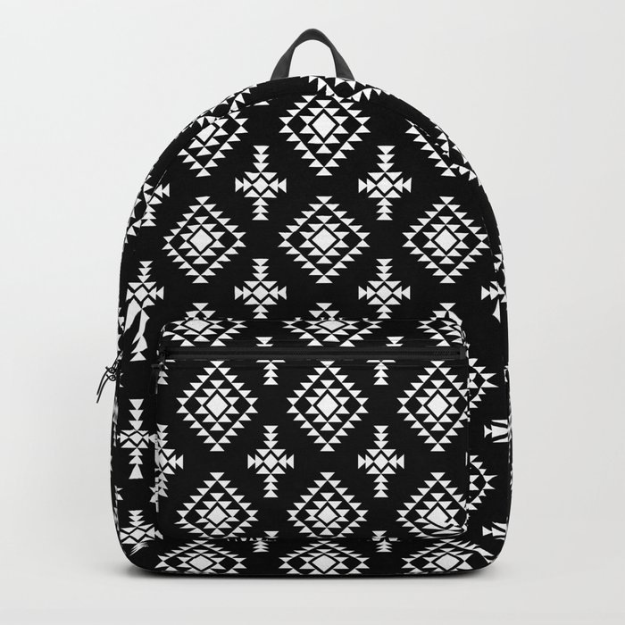 Black and White Native American Tribal Pattern Backpack