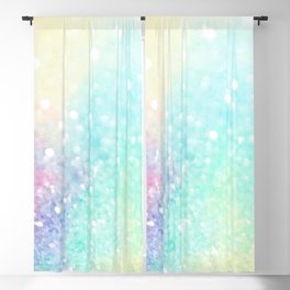 Pretty Pastel Colorful Glitter Bokeh Gradient Blackout Curtain