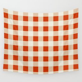 Rust and Cream Buffalo Check Wall Tapestry