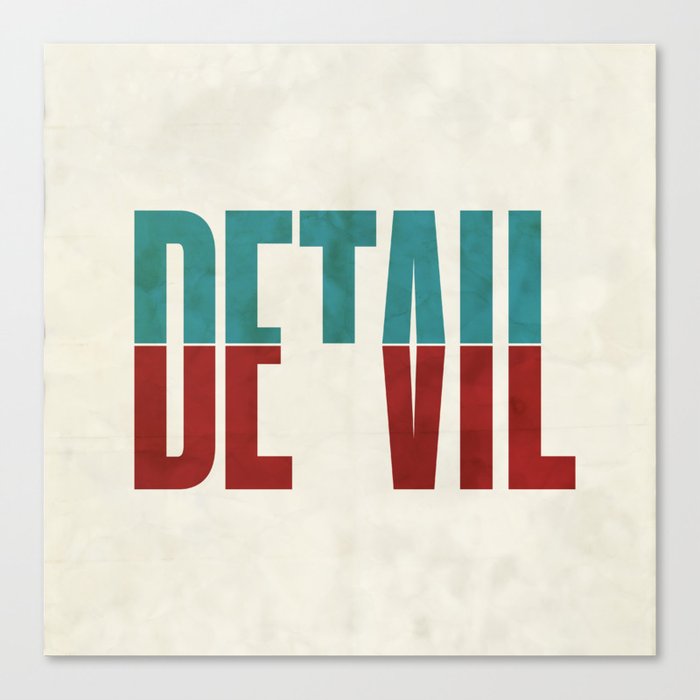 Devil in the detail. Canvas Print