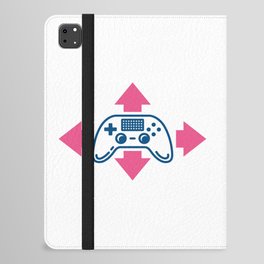 Linear gamepad design for video gamers iPad Folio Case