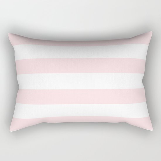 Simply Stripes in Pink Flamingo Rectangular Pillow