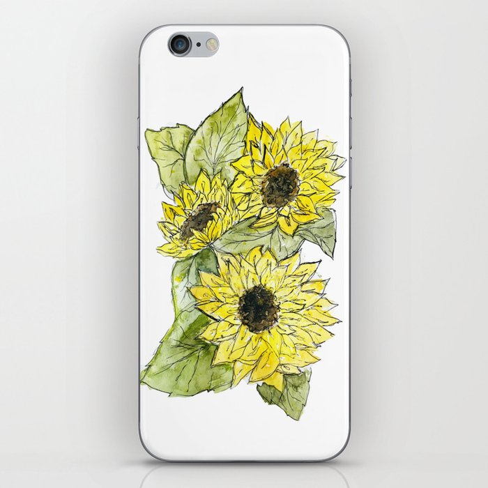 3 sunflowers iPhone Skin