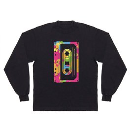 Colorful Retro Cassette Tape Long Sleeve T-shirt