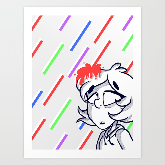 Its Rainin Rainbows  Art Print