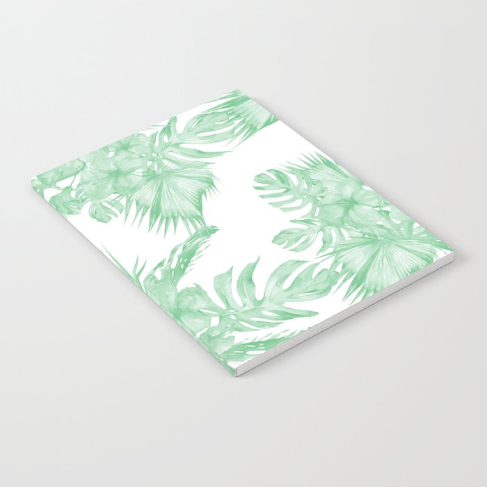 Island Tropical Green White Jungle Notebook