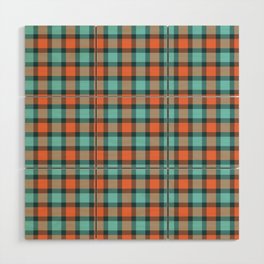 Brown And Blue Buffalo Plaid,Brown And Blue plaid,Brown And Blue Gingham Checks,Brown And Blue Buffalo Checks,Brown And Blue Tartan, Wood Wall Art