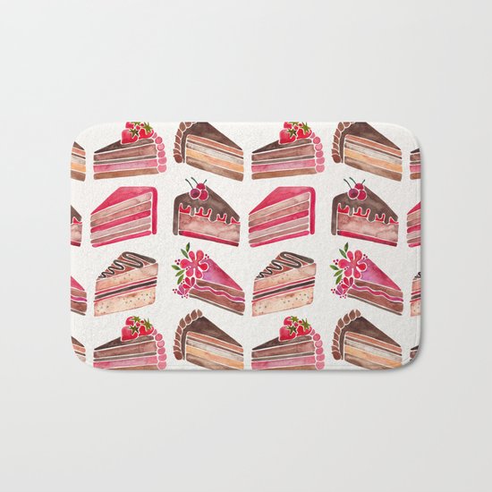 Cake Slices – Pink & Brown Palette Bath Mat