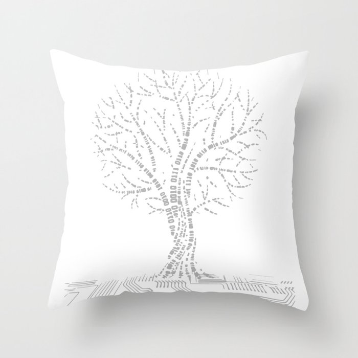 Cool Binary Tree Coding Computer Throw Pillow
