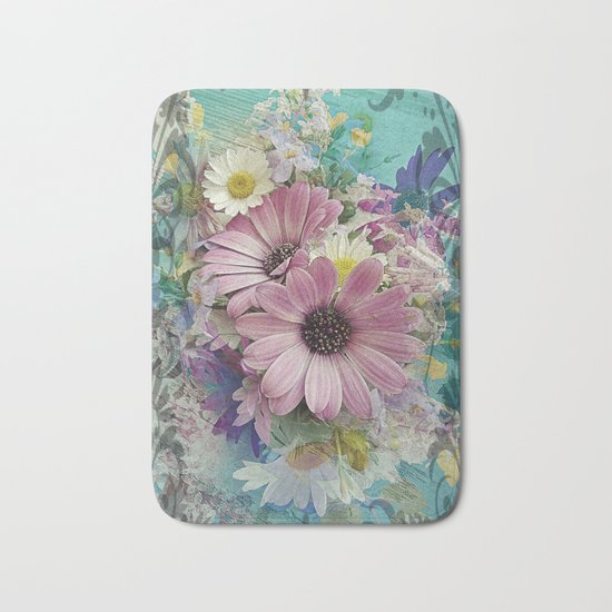 Happy Colors Daisies Bath Mat