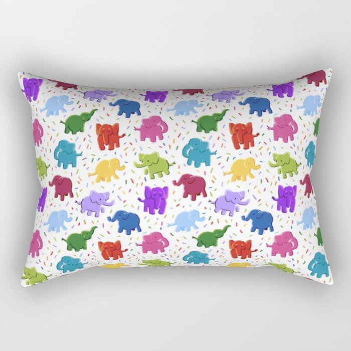 Elephant Sprinkles Rectangular Pillow
