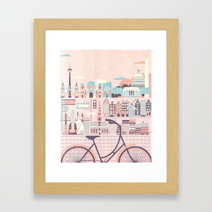 Best Cities to Tour by Bicycle Framed Art Print
