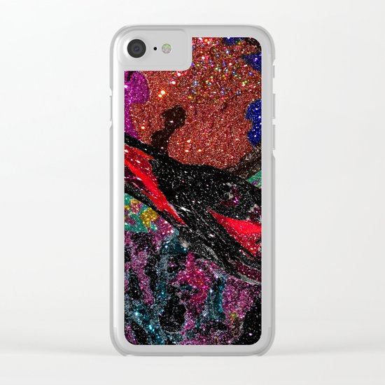 Space Hair Clear iPhone Case