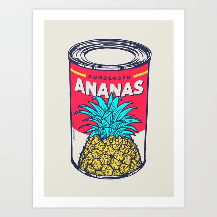 Condensed ananas Art Print