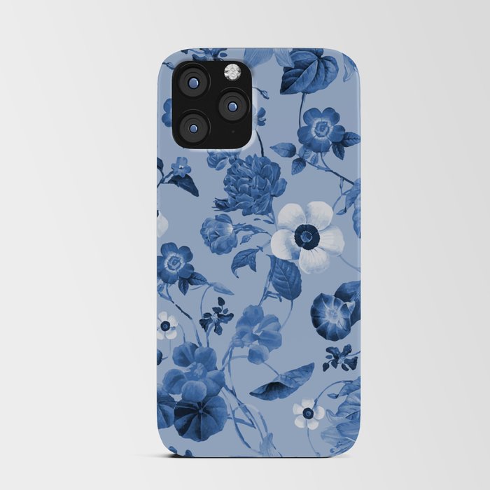 Cottage blue floral botanical iPhone Card Case