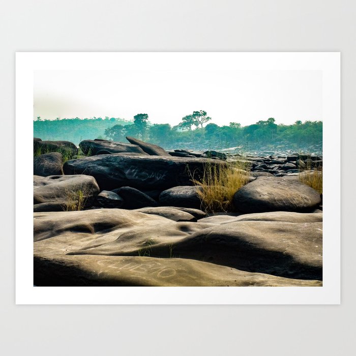 River Stones of the Congo River Art Print