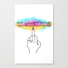 OverEducated Woman Canvas Print