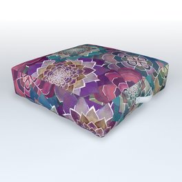 Boho Mandala Succulent Quilt Pattern 1.0 Outdoor Floor Cushion