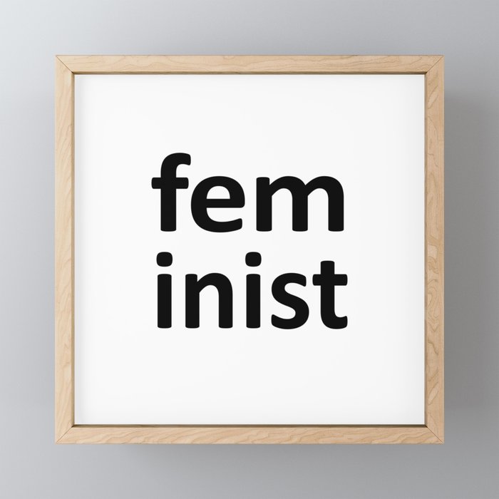 feminist minimalist design Framed Mini Art Print