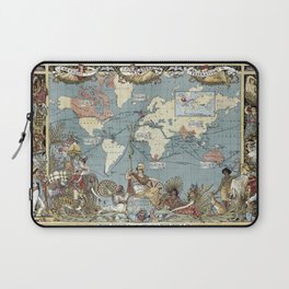 World map-British Empire-1886 vintage pictorial map Laptop Sleeve