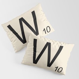 Scrabble Lettre W Letter Pillow Sham